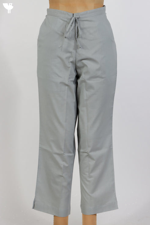 Cambric Cotton Pants in Smoke Grey